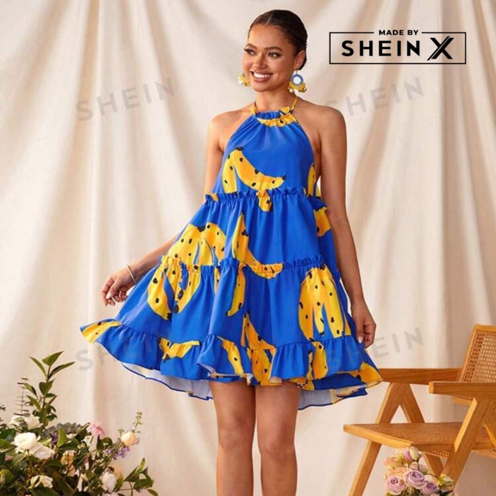 NWT VALERIA GALIPOLI A-Line Ruffled Mini Dress